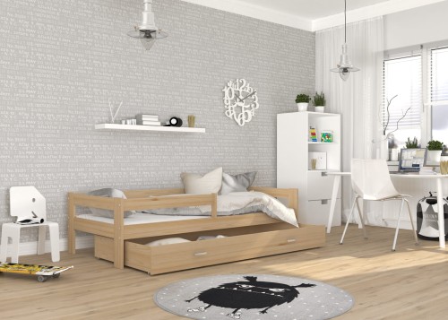 Łóżko-Hubert-drewniane-z-szufladą