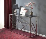 Toaletka w stylu glamour ze szklanym blatem