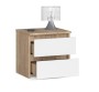 Stolik-nocny-dąb-sonoma-z-białymi-frontami