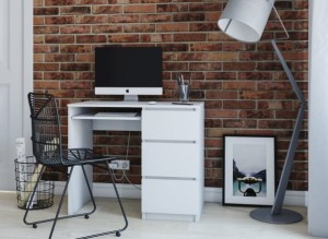 Kompaktowe biurko komputerowe z szufladami