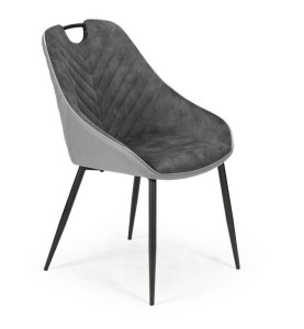 Krzesło z uchwytem do jadalni szare