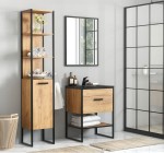 Industrialne meble łazienkowe loft dąb craft