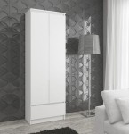 Wąska szafa z półkami 60cm z szufladą