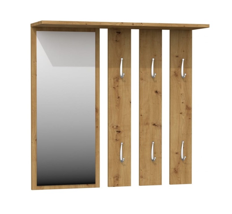 Wieszak-z-lustrem-do-przedpokoju-dąb-artisan