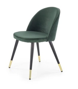 Eleganckie krzesło do jadalni ze złotym akcentem