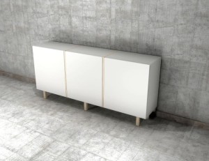 Duża biała komoda szafka pod TV 183 cm