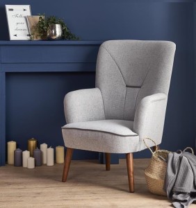 Nowoczesny szary fotel wypoczynkowy