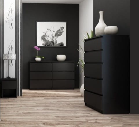 Komoda-czarna-do-sypialni-5szuflad
