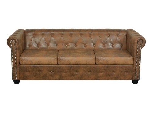 Elegancka-sofa-do-salonu-brąz-ekoskóra