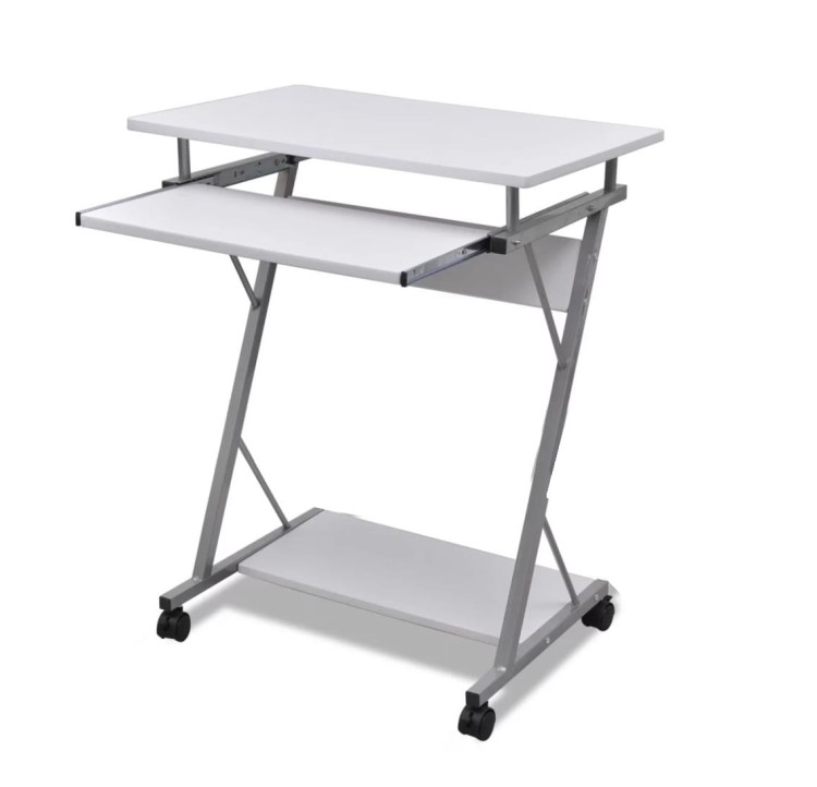 Białe-kompaktowe-biurko-na-kółkach