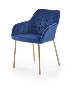 Granatowe krzesło glam