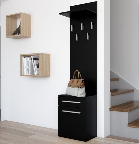Wiesza-z-szafką-na-buty-czarny