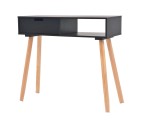 Czarna-konsola-na-drewnianych-nóżkach