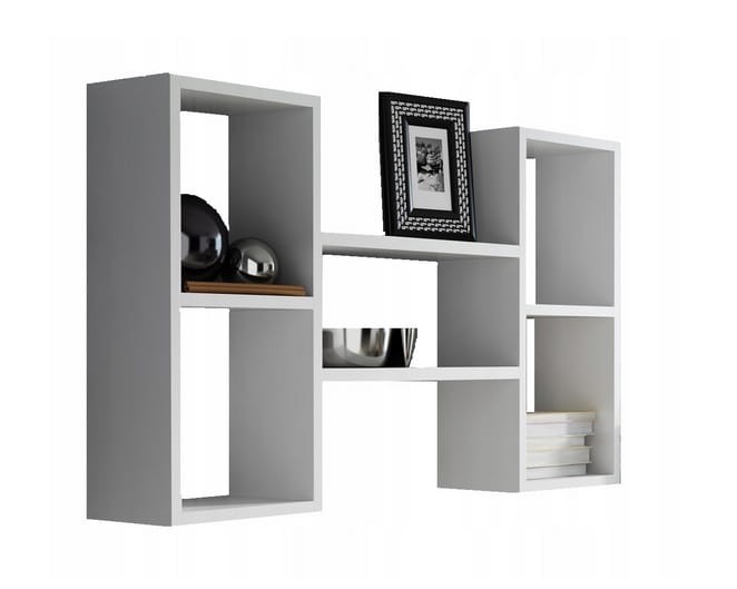 półka-biała-regał-wiszący