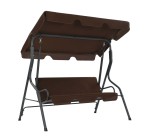 Brązowa-huśtawka-ogrodowa