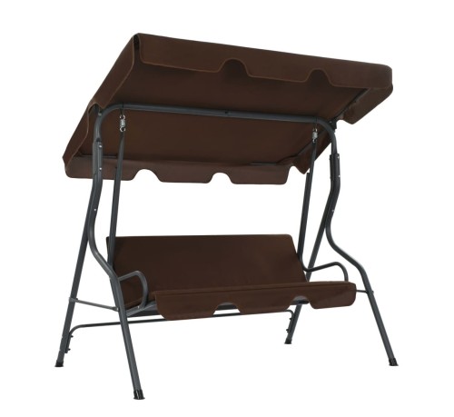 Brązowa-huśtawka-ogrodowa