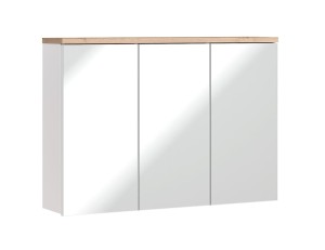 Duża szafka łazienkowa z lustrem wisząca biała, 100 cm