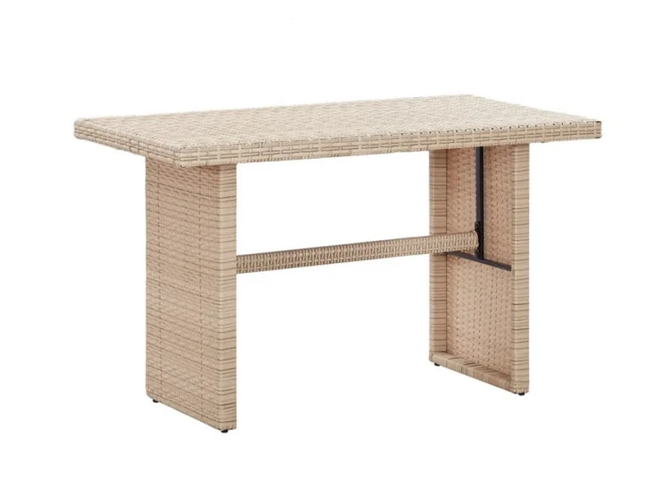Beżowy-rattanowy-stół-ogrodowy