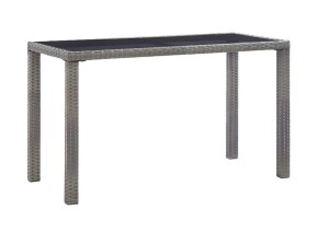 Stół do ogrodu ze szklanym blatem 123x60 cm