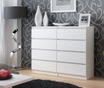 Biała komoda do salonu z szufladami 120x97cm