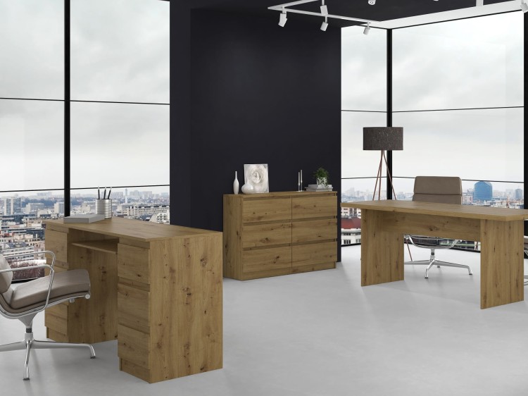 Meble-biurowe-w-kolorze-dąb-artisan