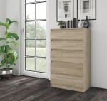 Wysoka komoda z szufladami 112x70 dąb sonoma