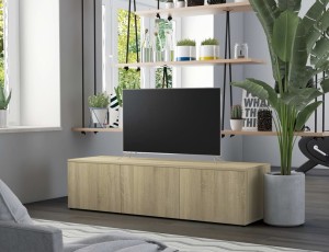 Szafka RTV dąb sonoma z szufladami 120 cm