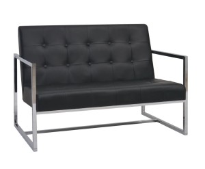 Czarna sofa wypoczynkowa do biura, poczekalni