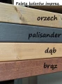 Zdjęcie zaimpregnowanych desek - kolory
