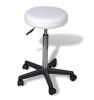 Obrotowe-krzesło-bez-oparcia-biel