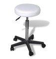 Obrotowe-krzesło-bez-oparcia-biel