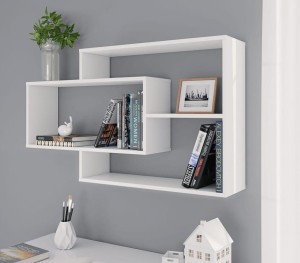 Biały wiszący regał ścienny półka podzielna na książki