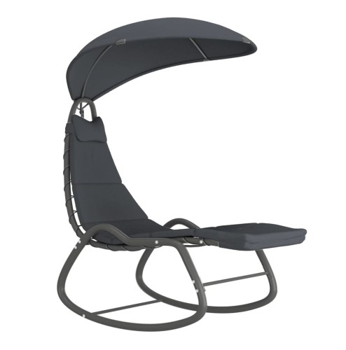 Szara-huśtawka-ogrodowa-z-daszkiem-bujak