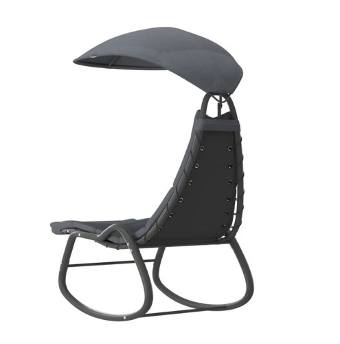 Tył-ogrodowego-fotela-bujanego-w-kolorze-szarym