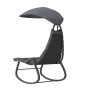 Tył-ogrodowego-fotela-bujanego-w-kolorze-szarym