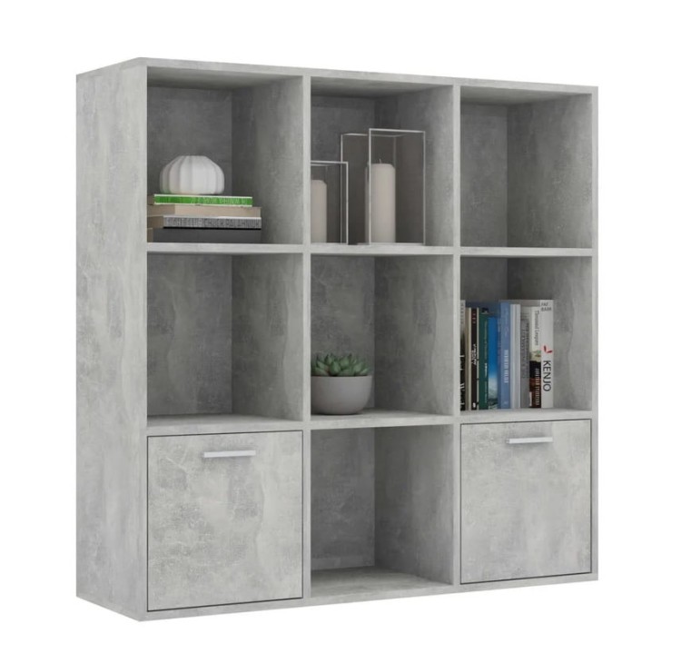 Kwadratowy-regał-komodory-szary-beton