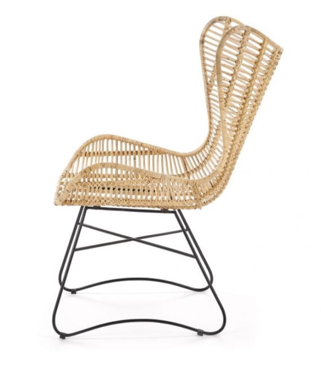 Rattanowe-krzesło-ogrodowe-widok-z-boku