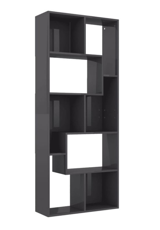 Szary-regał-na-książki-w-połysku