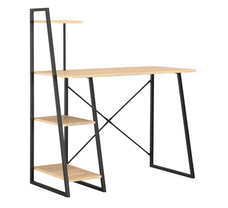 Industrialne-biurko-młodzieżowe-z-półkami