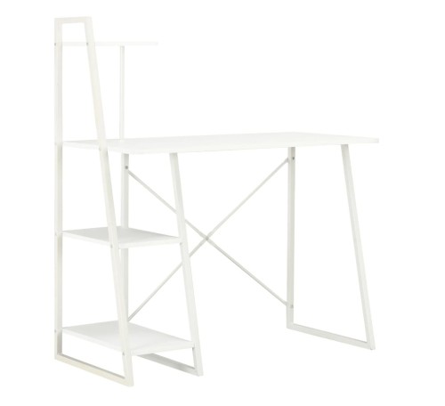 Białe-industrialne-biurko-z-regałem