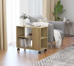 Pomocniczy stolik kuchenny na kółkach dąb sonoma