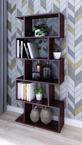 Regał-modułowy-na-książki-wenge