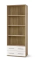 Dwukolorowy-regał-na-książki-szafka-biblioteczna