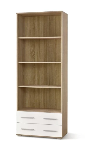 Dwukolorowy-regał-na-książki-szafka-biblioteczna