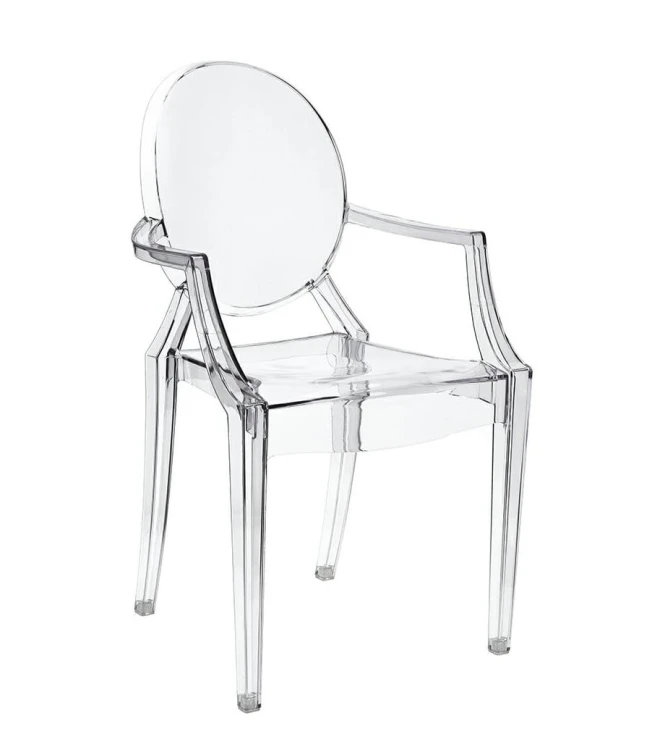 Bezbarwne-krzesło-z-oparciem-i-podłokietnikami