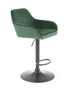 Zielony tapicerowany stołek barowy hoker na nóżce