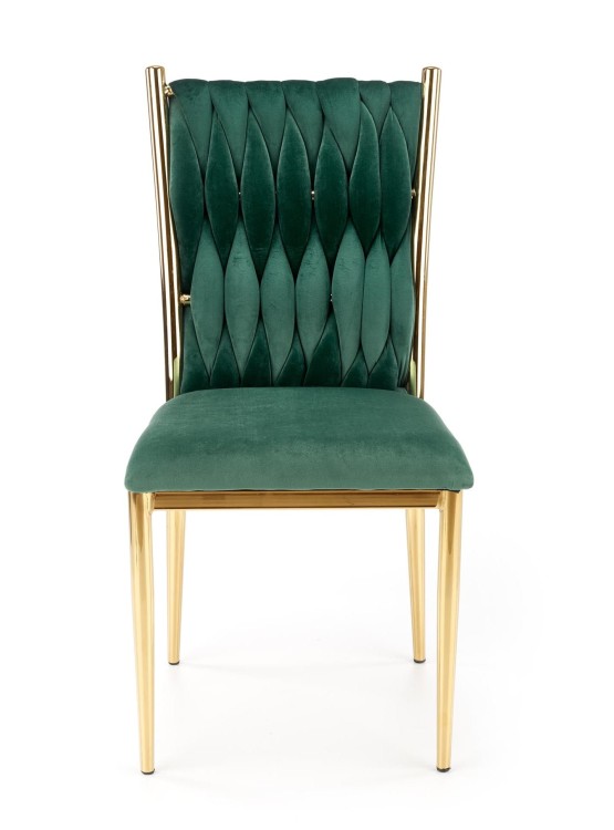 Przód-zielonego-krzesła-do-jadalni