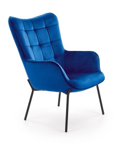 Nowoczesny fotel do salonu granatowy