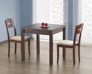 Rozkładany stół ciemny orzech kwadrat 80x80cm