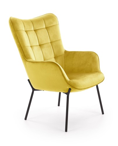 Musztardowy-fotel-wypoczynkowy